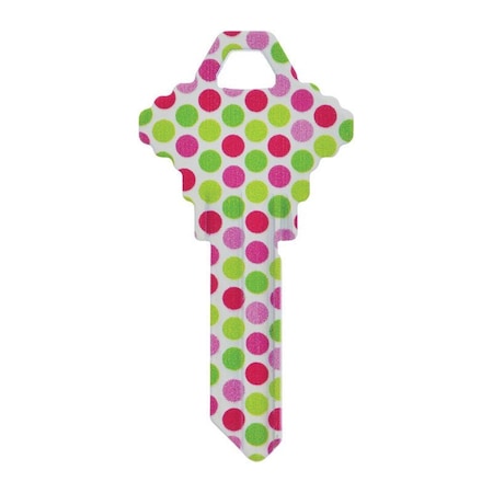 Hillman HILLMAN Wackey Polka Dots House/Office Universal Key Blank SC1 Single, PK6 87571